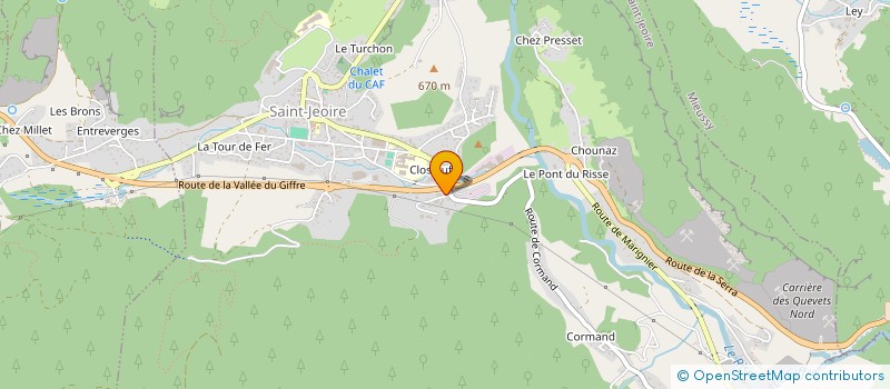 localisation de l'entreprise FUNER'ALP à SAINT-JEOIRE