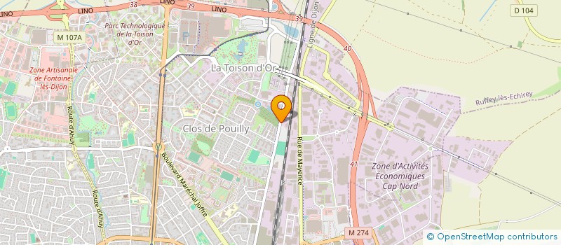 localisation de l'entreprise FUNKY CORP  DIJON