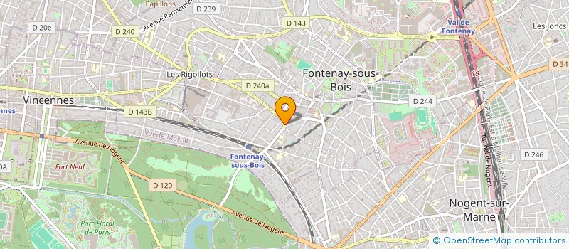 localisation de l'entreprise FUNNY TRANS à FONTENAY SOUS BOIS