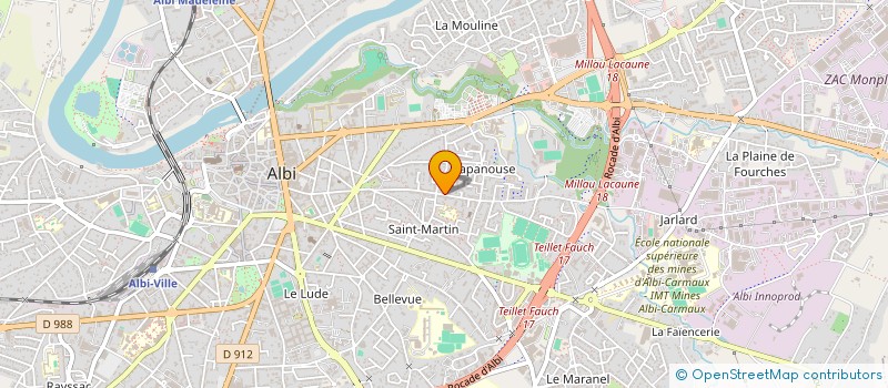 localisation de l'entreprise FURLAN B & SUDRE CH à ALBI
