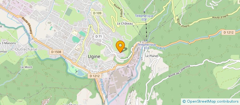localisation de l'entreprise FURON CHARPENTE à UGINE