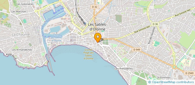 localisation de l'entreprise FURTUNA CLEMENTINA  LES SABLES D'OLONNE