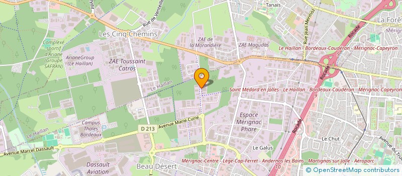localisation de l'entreprise FURUNO FRANCE à MERIGNAC