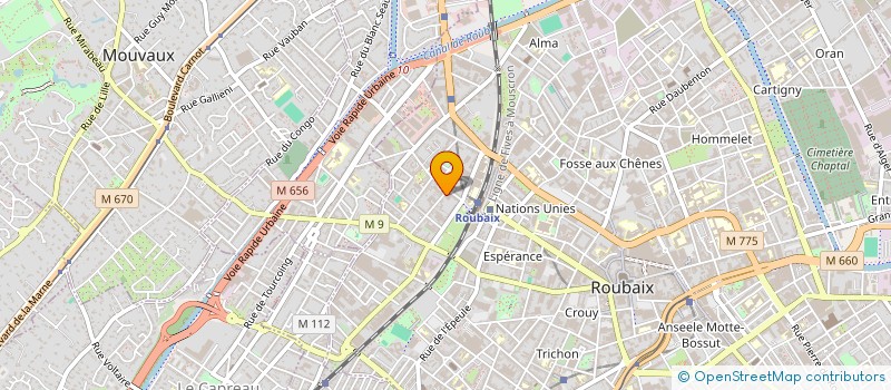 localisation de l'entreprise FUSION AMBULANCES à ROUBAIX