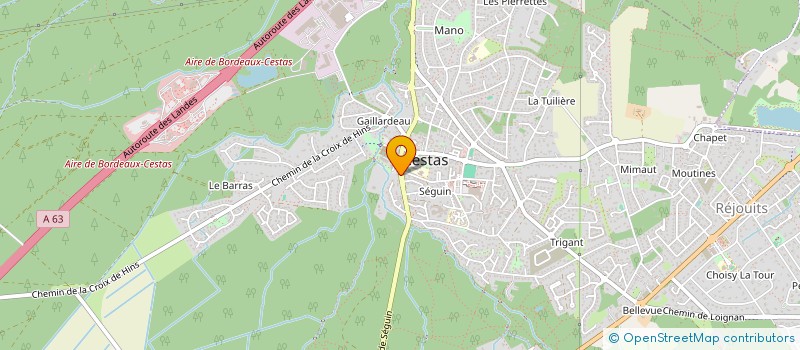 localisation de l'entreprise FUSION LV  CESTAS