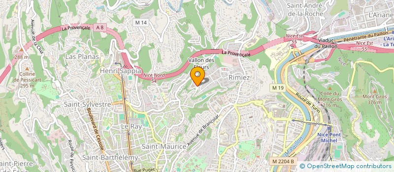 localisation de l'entreprise FUSION TELECOM à NICE