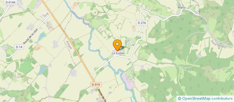 localisation de l'entreprise FUSTIE à ARTIGAT