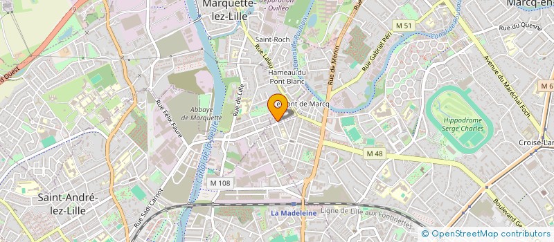 localisation de l'entreprise FUTNET CLUB ELITE à MARCQ-EN-BARŒUL