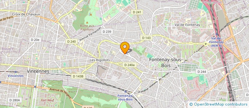 localisation de l'entreprise FUTSAL RIGOLLOTS à FONTENAY-SOUS-BOIS
