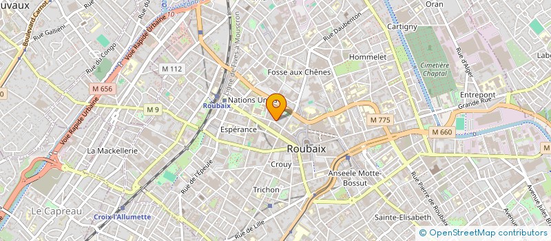 localisation de l'entreprise FUTUNA  ROUBAIX