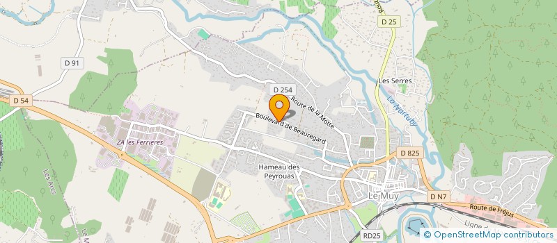 localisation de l'entreprise FV CLIM PLOMBERIE à LE MUY
