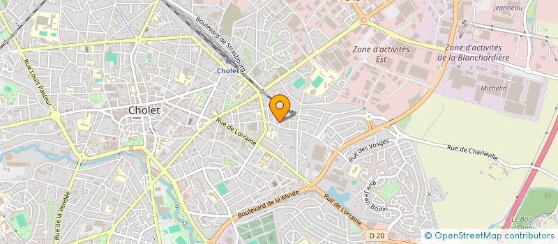 localisation de l'entreprise FV COURRIERS à CHOLET
