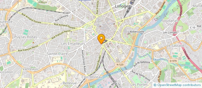 localisation de l'entreprise FV FINANCES à LIMOGES