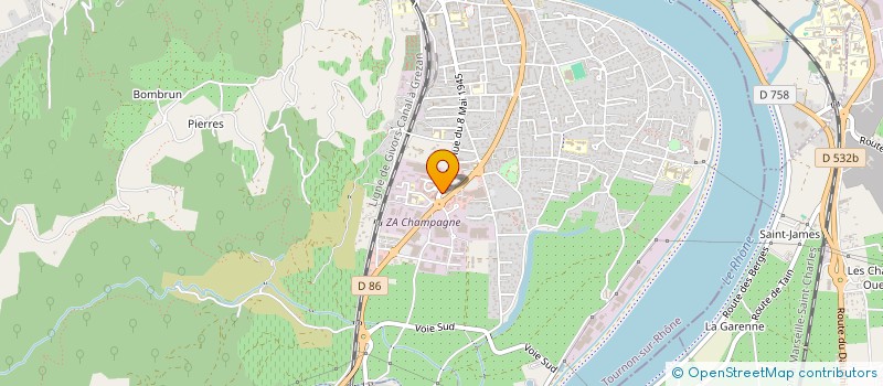localisation de l'entreprise FV2 à TOURNON-SUR-RHONE