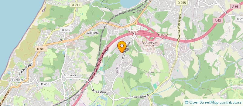 localisation de l'entreprise FV2F  BIDART