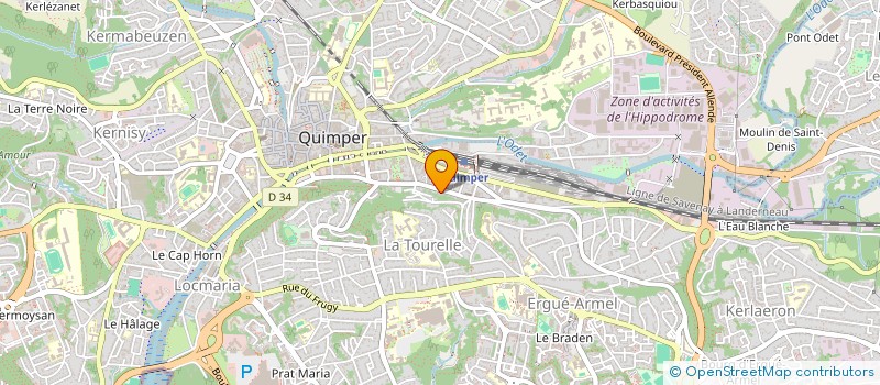 localisation de l'entreprise FVCGCJY à QUIMPER