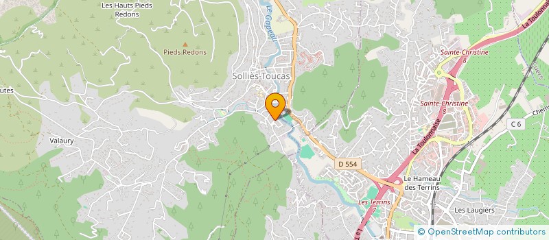 localisation de l'entreprise FVLG IMMO à SOLLIES-TOUCAS