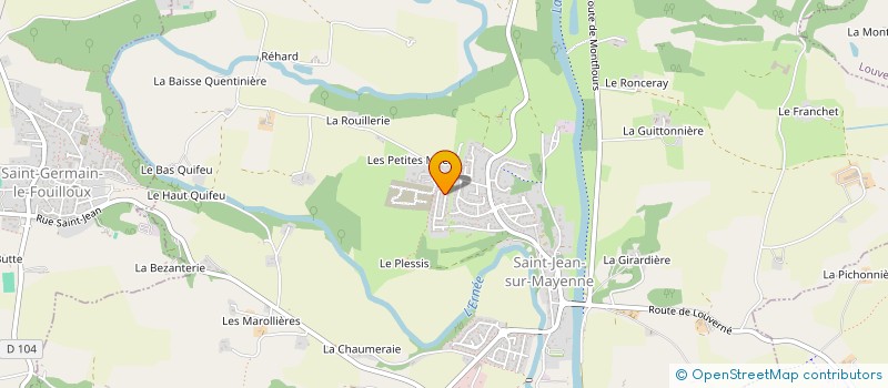 localisation de l'entreprise FVMJ  SAINT-JEAN-SUR-MAYENNE