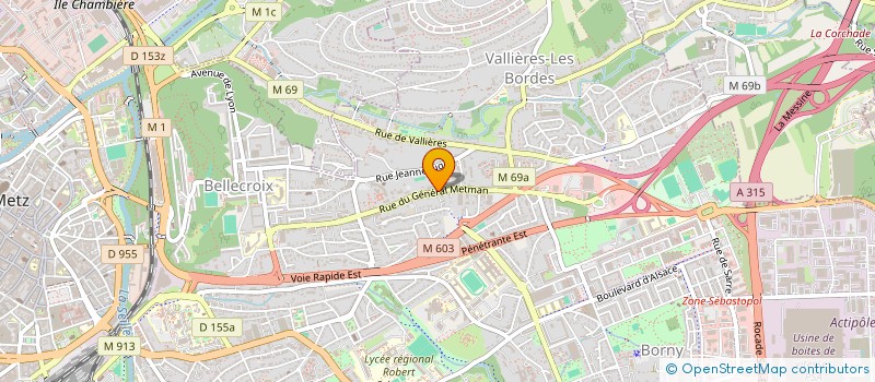 localisation de l'entreprise FW ACIER  METZ