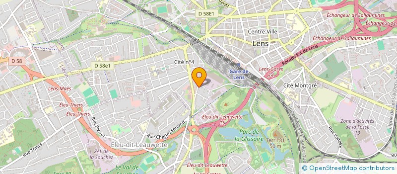 localisation de l'entreprise FW AGENCEMENT à LENS
