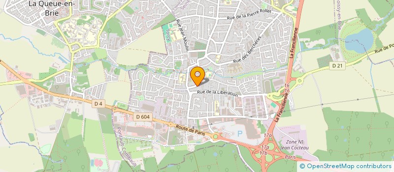 localisation de l'entreprise FW LIMO SERVICES à PONTAULT-COMBAULT