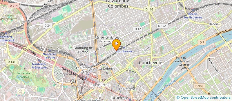 localisation de l'entreprise FW TRANSPORTS à COURBEVOIE