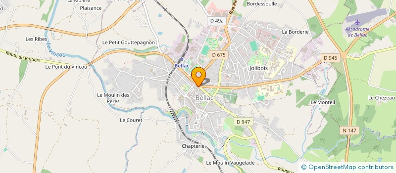 localisation de l'entreprise FX AUBERT  BELLAC