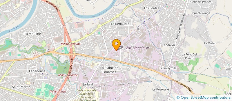 localisation de l'entreprise FX EXPANSION GROUP à ALBI