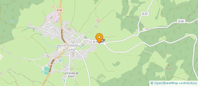 localisation de l'entreprise FX PRECISION à VERCEL-VILLEDIEU-LE-CAMP