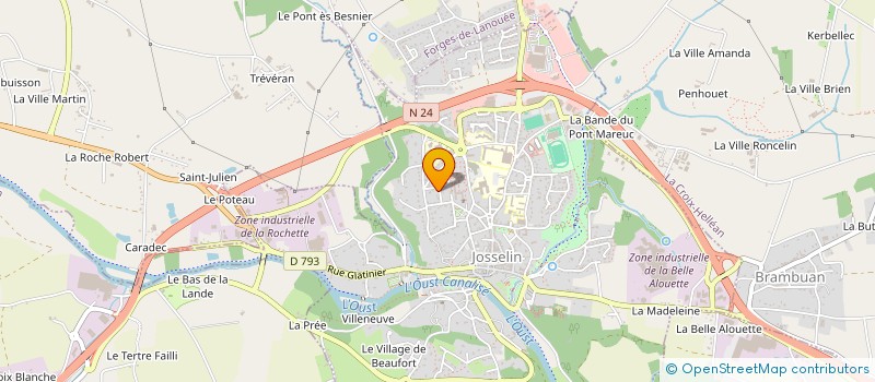 localisation de l'entreprise FX2 IMMO  JOSSELIN