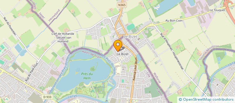 localisation de l'entreprise FX2B  ERQUINGHEM-LYS