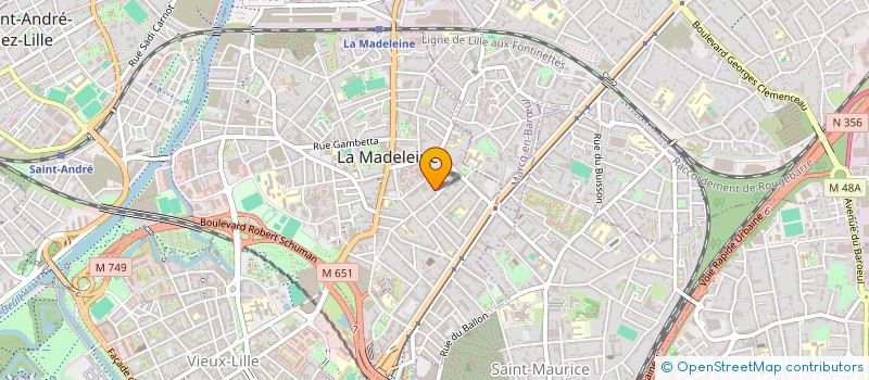 localisation de l'entreprise FXC FINANCES à LA MADELEINE