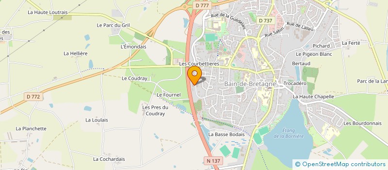 localisation de l'entreprise FXIMMO  BAIN-DE-BRETAGNE