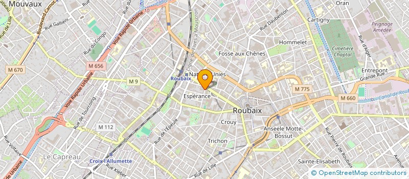 localisation de l'entreprise FXM EVENEMENTS SARL à ROUBAIX