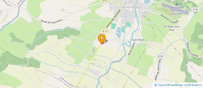 localisation de l'entreprise FY PORTEBOIS  L'ISLE-EN-DODON