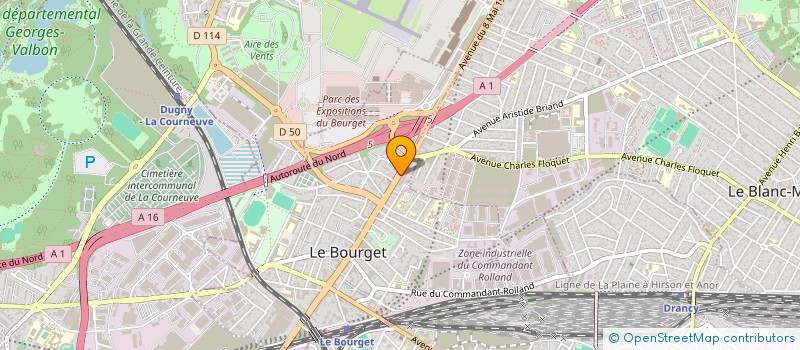 localisation de l'entreprise FYBS 55 à LE BOURGET