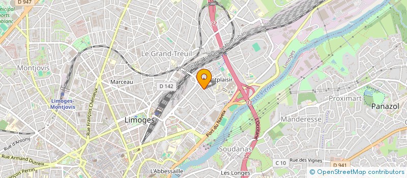 localisation de l'entreprise FYF à LIMOGES
