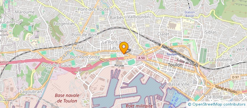 localisation de l'entreprise FYFTY SNACK à TOULON