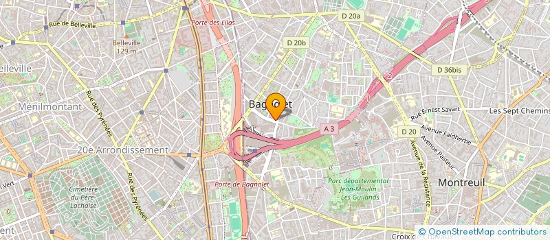 localisation de l'entreprise FYRM à BAGNOLET