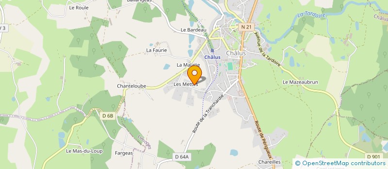 localisation de l'entreprise G.2.B.L. à CHALUS