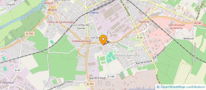 localisation de l'entreprise G 3 D à CHATEAUBERNARD