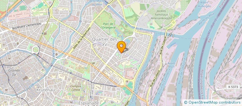 localisation de l'entreprise G.A. à STRASBOURG