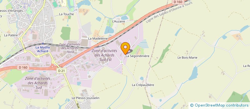 localisation de l'entreprise G & A  LES ACHARDS