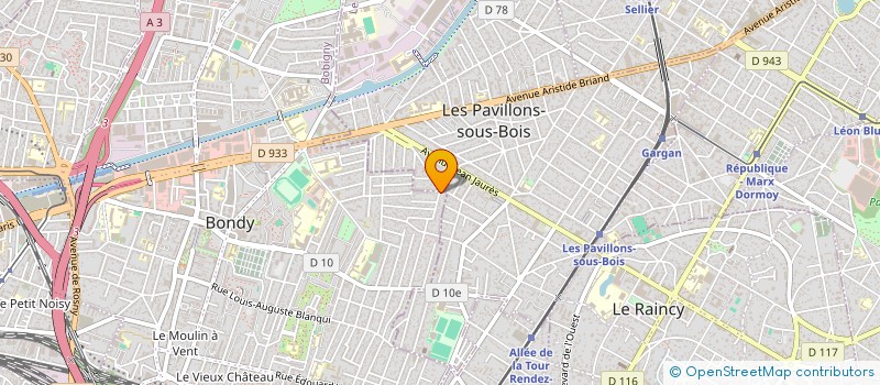 localisation de l'entreprise G.A.C  BONDY