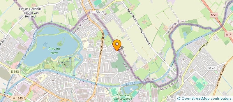 localisation de l'entreprise G.A.C.G.  ARMENTIERES