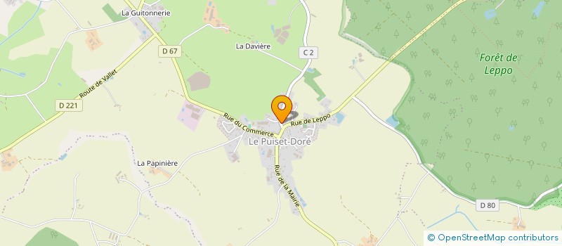 localisation de l'entreprise G.A.DORE à MONTREVAULT-SUR-EVRE