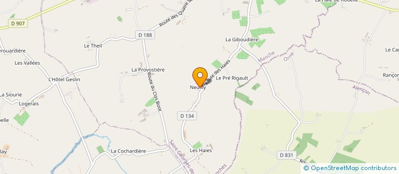 localisation de l'entreprise G.A.E.C. BOISHUE à SAINT-GEORGES-DE-ROUELLEY