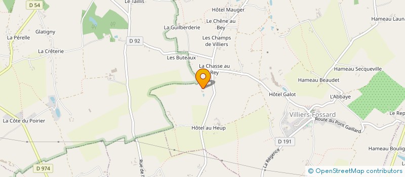 localisation de l'entreprise G.A.E.C. CHOISY à VILLIERS-FOSSARD