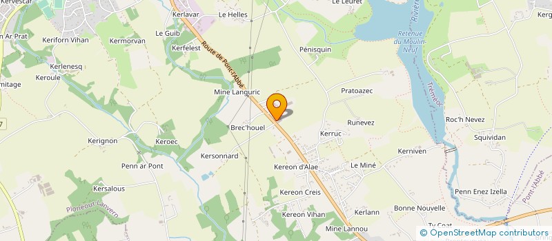 localisation de l'entreprise G.A.E.C. DE KERVANNES à PLONEOUR-LANVERN