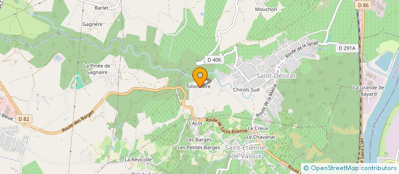 localisation de l'entreprise G A E C  DE LA TOLONDIERE  SAINT-DESIRAT
